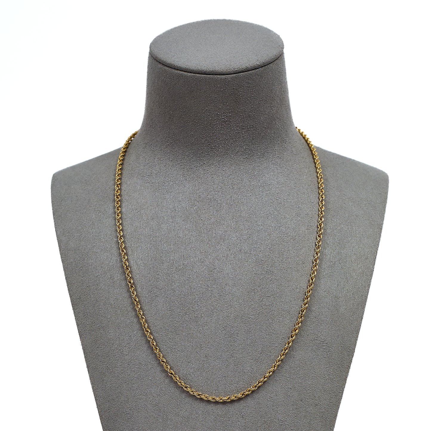 Pre-Owned 9ct Gold Rope Chain Necklace 18 Inch