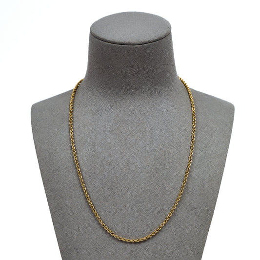 Pre-Owned 9ct Gold Rope Chain Necklace 18 Inch