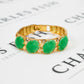 Pre-Owned 14ct Gold Jade & CZ Bracelet