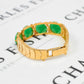 Pre-Owned 14ct Gold Jade & CZ Bracelet