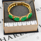 Pre-Owned 14ct Gold Jade & CZ Bracelet