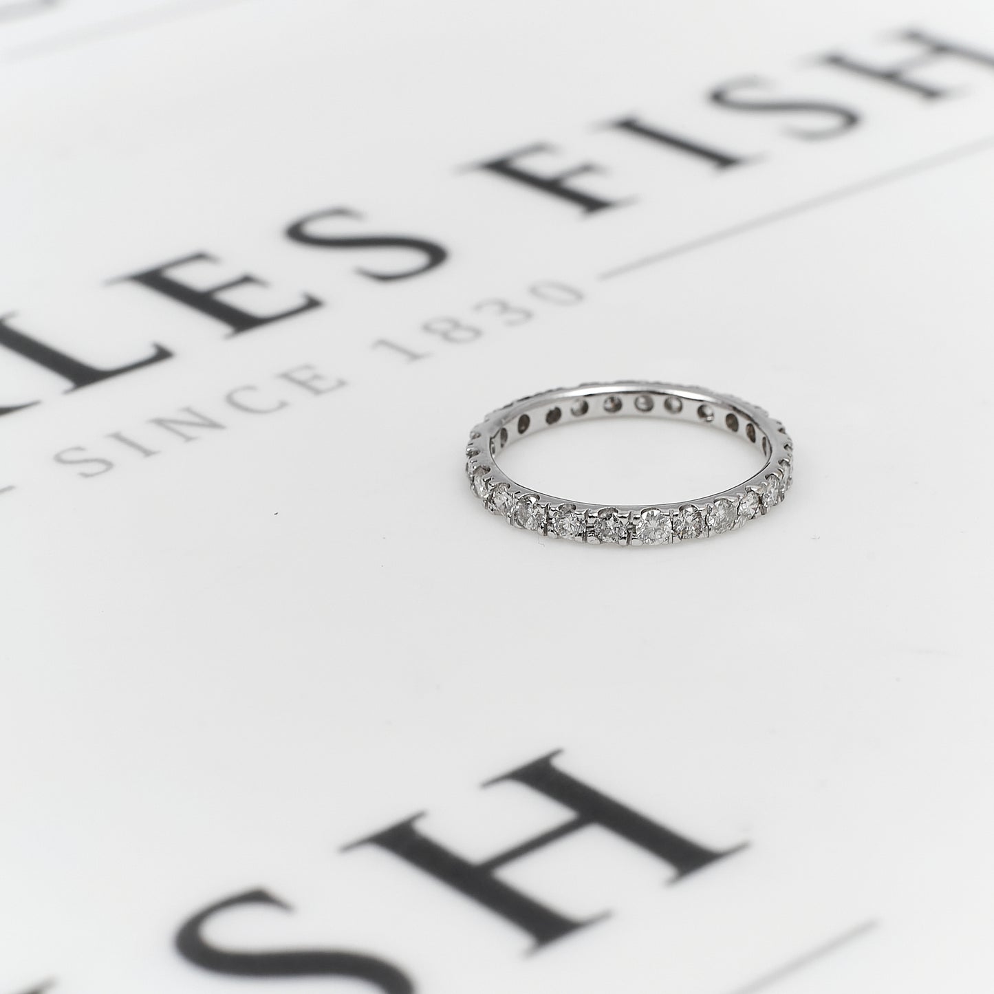 Pre-Owned 9ct White Gold Full Eternity Ring Size K.5