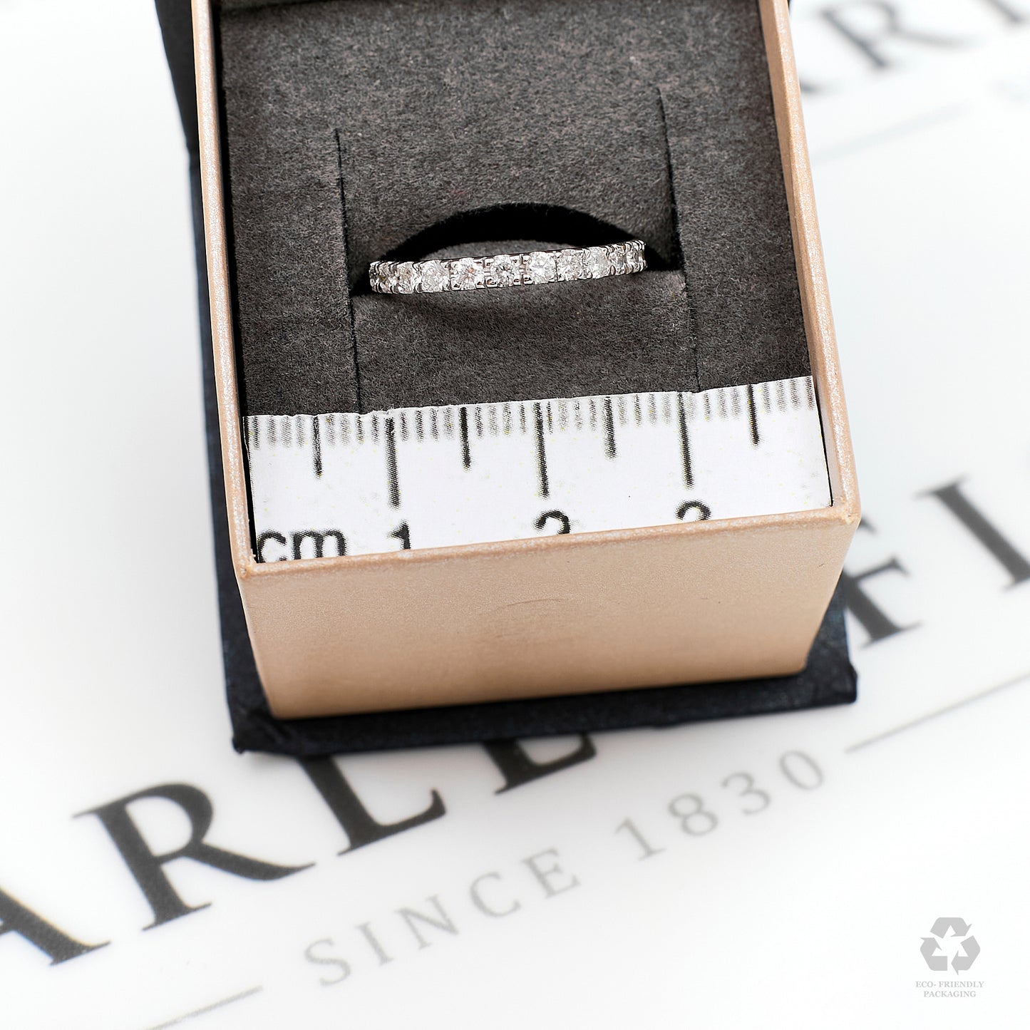 Pre-Owned 9ct White Gold Full Eternity Ring Size K.5