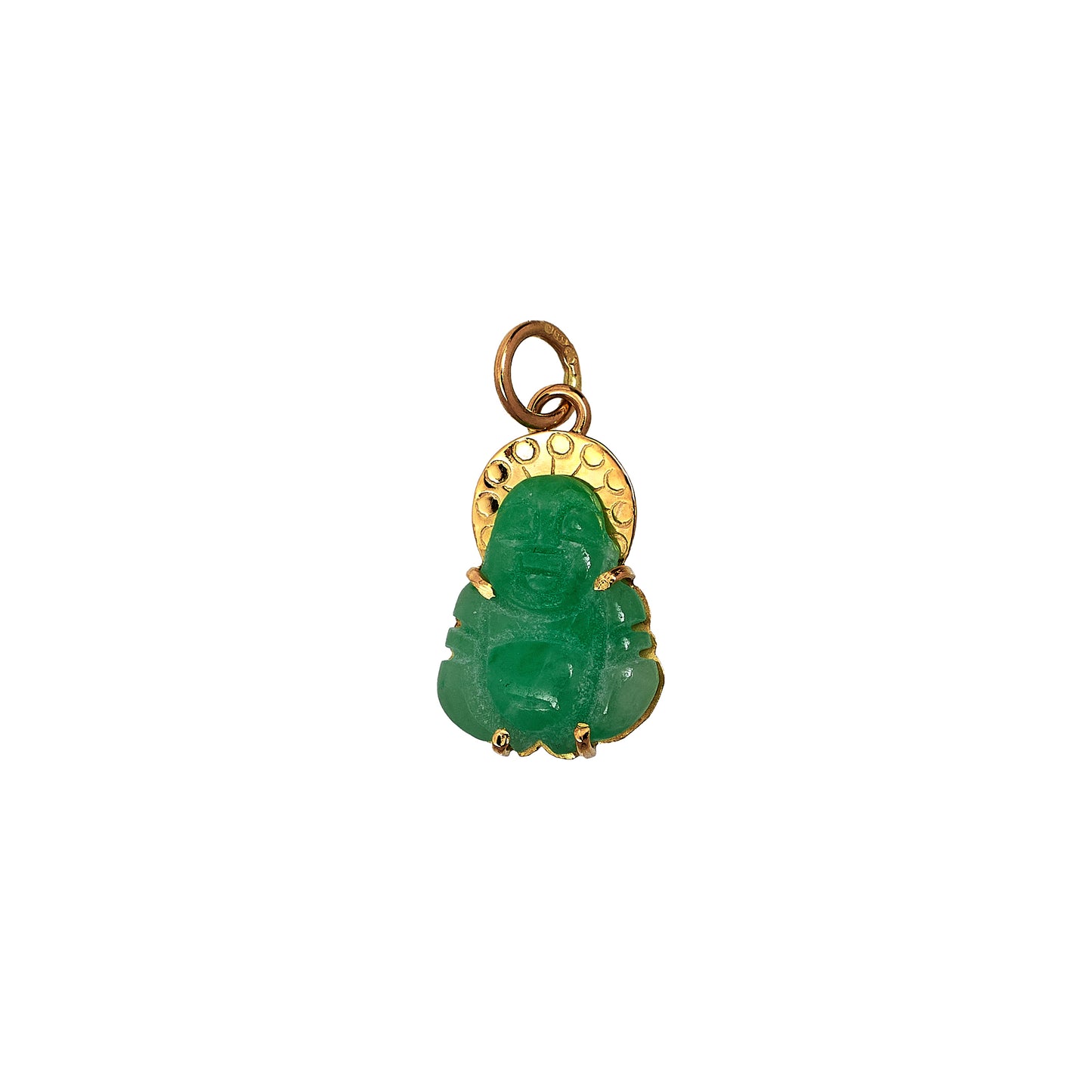 Pre-Owned 14ct Gold Jade Buddha Pendant