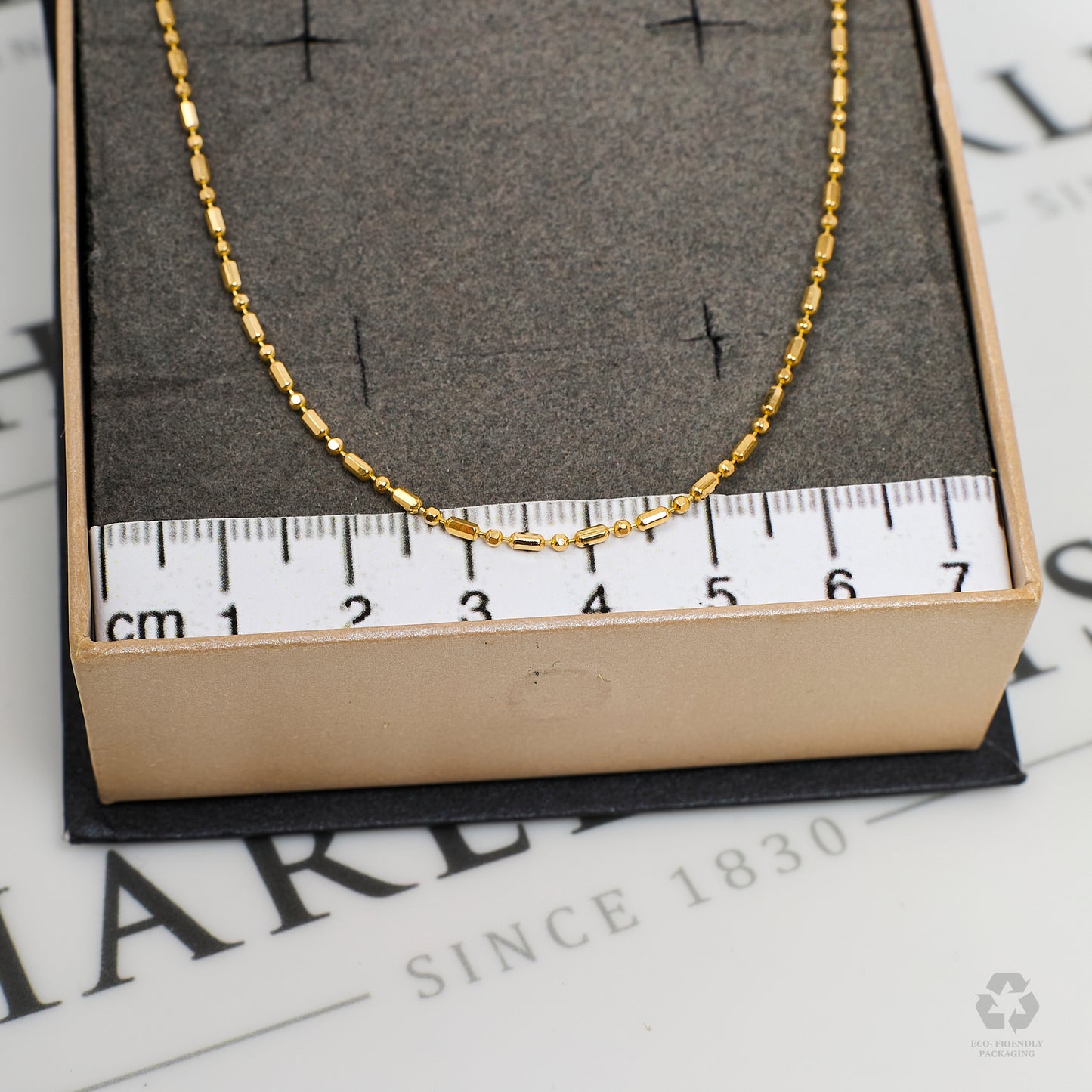 Pre-Owned 14ct Gold Bead Necklace 16 Inch