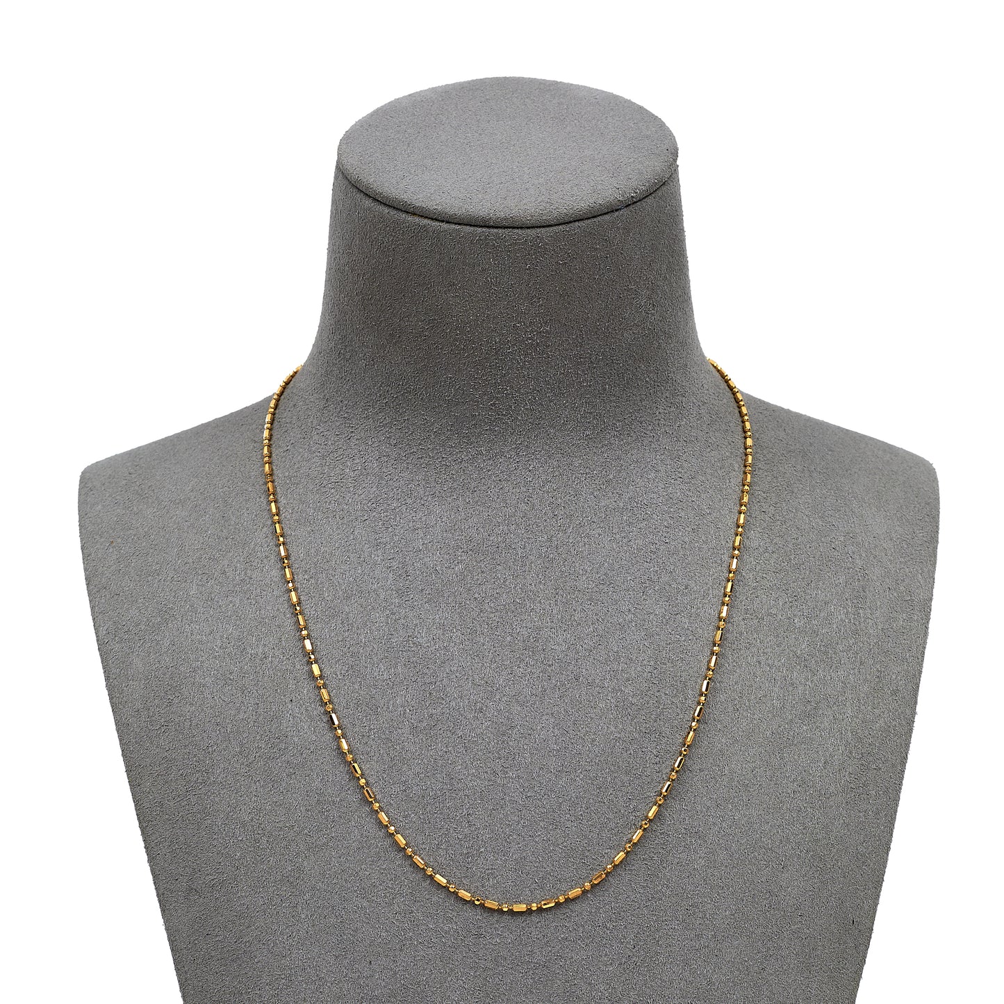 Pre-Owned 14ct Gold Bead Necklace 16 Inch