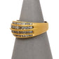 Pre-Owned 14ct Gold 4 Row Diamond Ring Size P.5