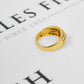 Pre-Owned 14ct Gold 4 Row Diamond Ring Size P.5