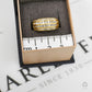 Pre-Owned 14ct Gold 4 Row Diamond Ring Size P.5