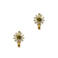 Pre-Owned 14ct Gold Daisy Enamel Earrings