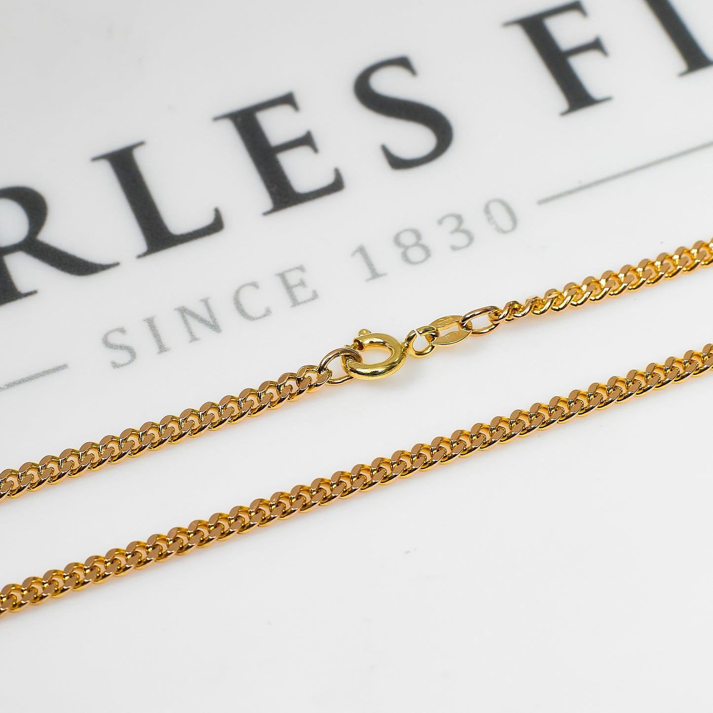 Pre-Owned 9ct Gold Curb Chain Necklace 18 Inch