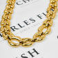 Pre-Owned 18ct Gold Tulip Shape Link Necklace 18 Inch