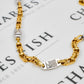 Pre-Owned 18ct Gold 2 Tone Greek Key & Medusa Head Necklace