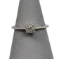 Pre-Owned 9ct White Gold Diamond Cluster Ring Size N.5