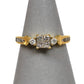 Pre-Owned 9ct Gold 4 Princess Cut Diamond Ring Size N
