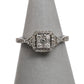 Pre-Owned 18ct White Gold Square Diamond Cluster Ring