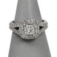 Pre-Owned 18ct White Gold Diamond Cluster Ring Size N