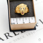 Pre-Owned 9ct Mens Diamond & Synthetic Stone Lion Head Ring