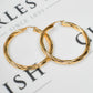 Pre-Owned 9ct Gold Twist Creole Hoop Earrings