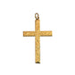 Pre-Owned 9ct Gold Flower Design Cross Pendant