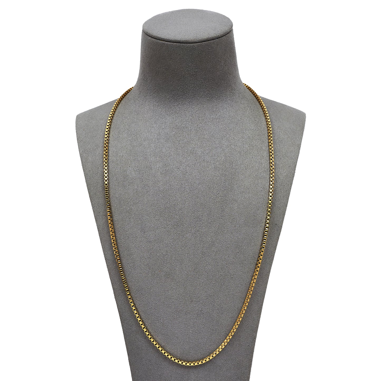 Pre-Owned 9ct Gold Box Link Chain Necklace 24 Inch