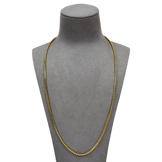 Pre-Owned 9ct Gold Box Link Chain Necklace 24 Inch