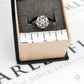 Pre-Owned 18ct White Gold Diamond Cluster Ring Size M.5