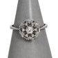 Pre-Owned 18ct White Gold Diamond Cluster Ring Size M.5