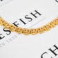 Pre-Owned 9ct Gold Synthetic Stone Bulldog Bracelet 8.5 Inch