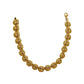 Pre-Owned 9ct Gold Synthetic Stone Bulldog Bracelet 8.5 Inch