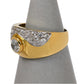 Pre-Owned 18ct Gold CZ Tapering Band Ring Size O.5