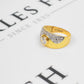 Pre-Owned 18ct Gold CZ Tapering Band Ring Size O.5