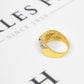 Pre-Owned 18ct Gold CZ Tapering Band Ring Size O.5