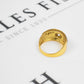 Pre-Owned 18ct Gold CZ Tapering Band Ring Size O.5