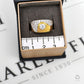 Pre-Owned 18ct Gold CZ Tapering Band Ring Size O.5