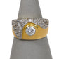 Pre-Owned 18ct Gold CZ Tapering Band Ring Size O.5