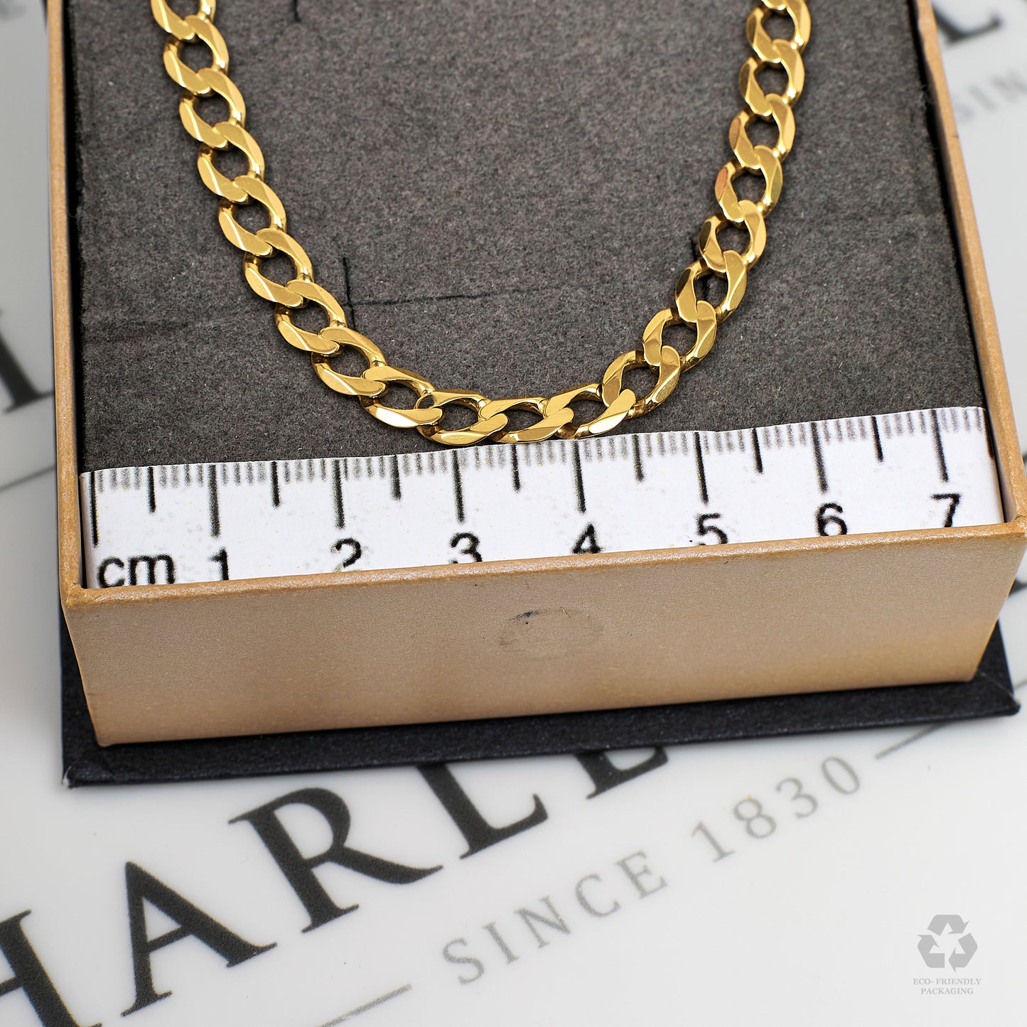 Pre-Owned 9ct Gold Curb Chain Bracelet 8 Inch