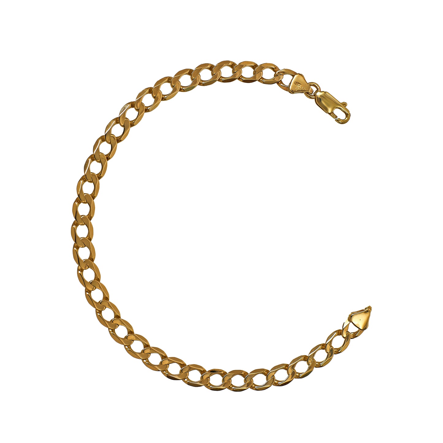 Pre-Owned 9ct Gold Curb Chain Bracelet 8 Inch