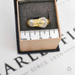 Pre-Owned 9ct Gold Mens Diamond Patterned Buckle Ring Size W