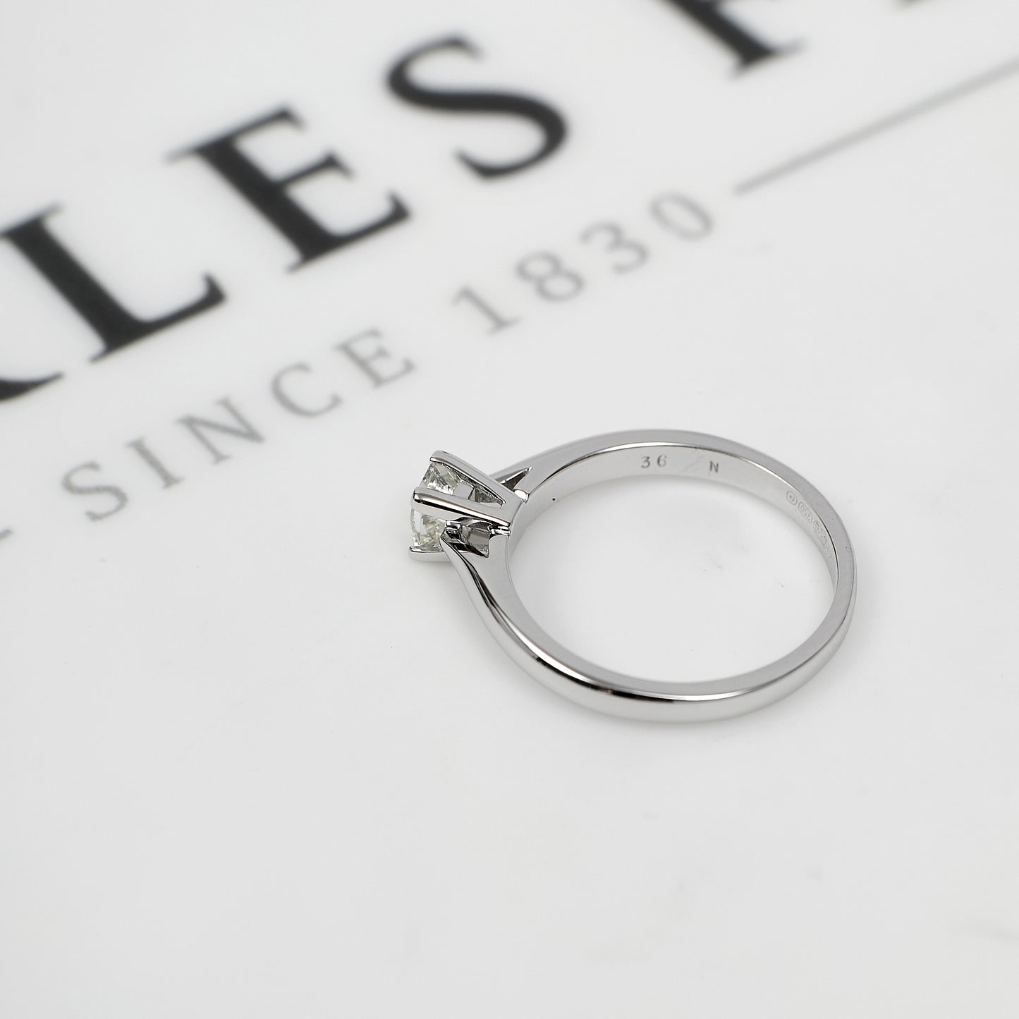 Pre-Owned 18ct Rectangular Millennium Cut Diamond Ring