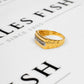 Pre-Owned 9ct Gold 10 Diamond Rectangle Ring Size U.5