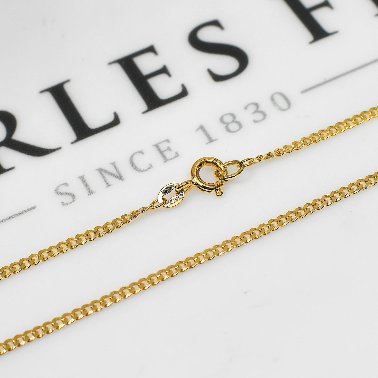 Pre-Owned 9ct Gold Curb Chain Necklace 20 Inch