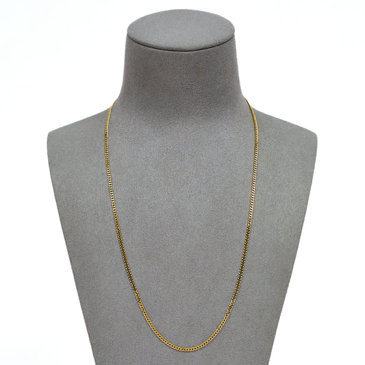Pre-Owned 9ct Gold Curb Chain Necklace 20 Inch