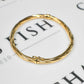 Pre-Owned 9ct Gold Hinged Twist Design Bangle