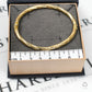 Pre-Owned 9ct Gold Hinged Twist Design Bangle