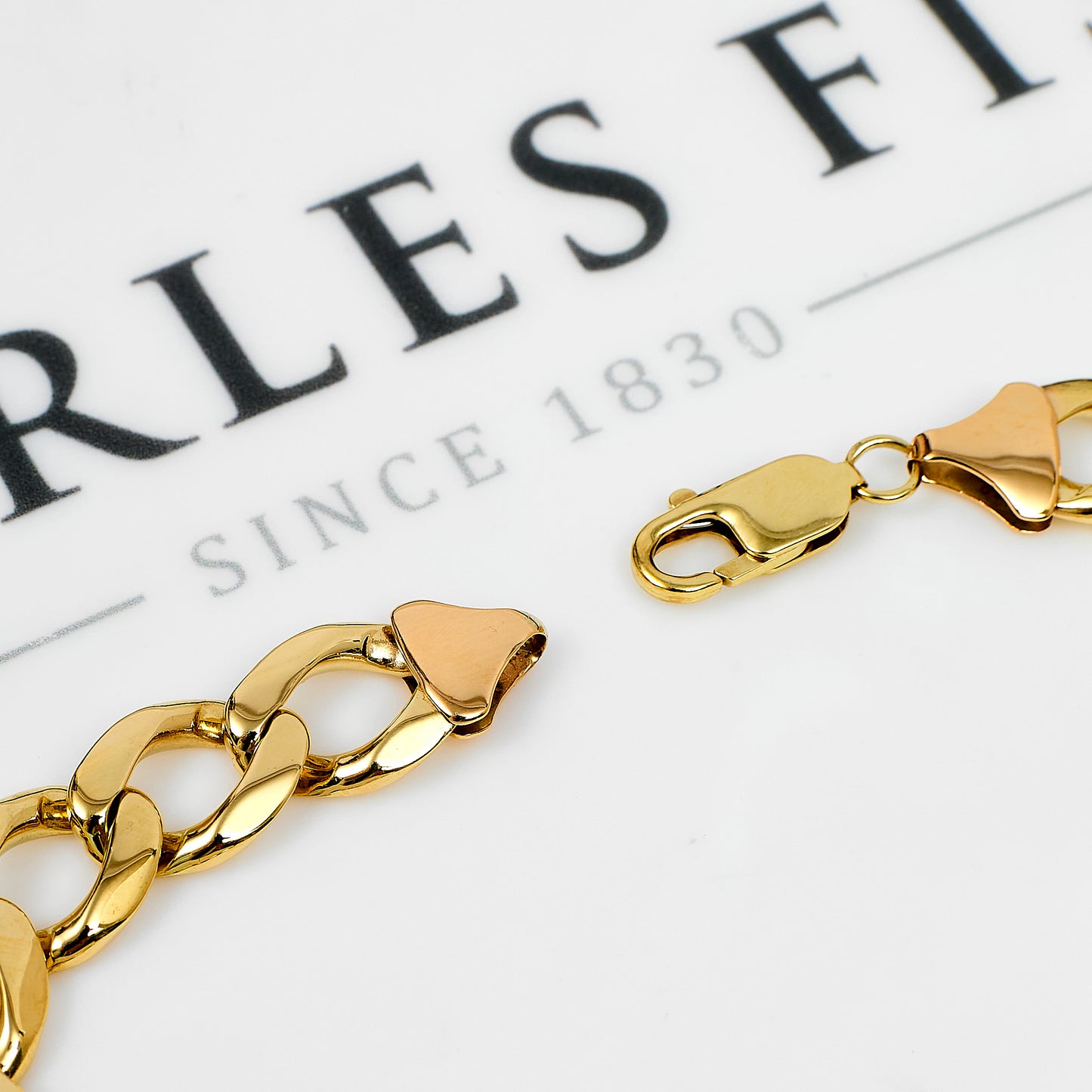 Pre-Owned 9ct Gold Curb Chain Bracelet 10 Inch