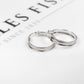 Pre-Owned 9ct White Gold Frosted Creole Hoop Earrings