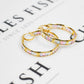 Pre-Owned 9ct Gold Pastel CZ Creole Hoop Earrings