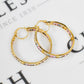 Pre-Owned 9ct Gold Pastel CZ Creole Hoop Earrings