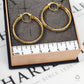Pre-Owned 9ct Gold Pastel CZ Creole Hoop Earrings